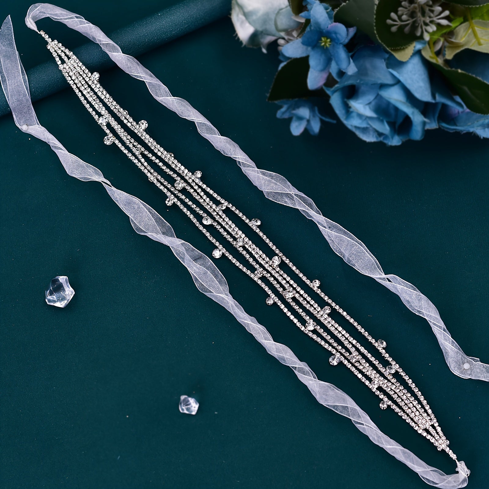 Sparkling Bride Waist Belt Synthetic Crystal Chain Versatile Waist Sash