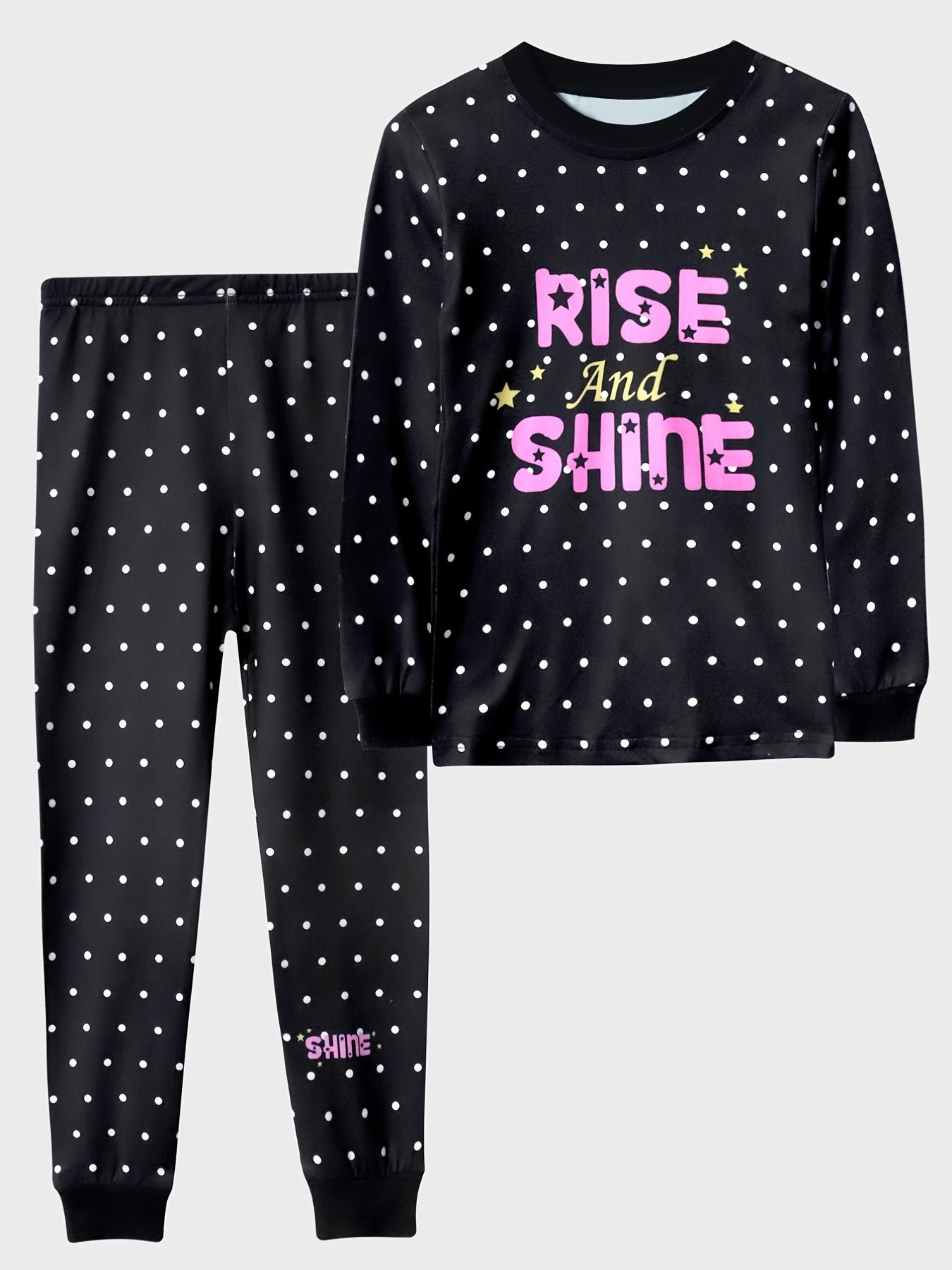 Girls Butterfly Print Pajama Set