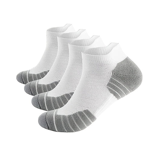 Breathable Men's Running Ankle Socks 4-Pack Moisture Wicking Comfort