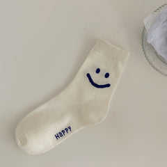 2 Pairs Cartoon Print Socks Comfy & Breathable Mid Tube Socks Women's Stockings