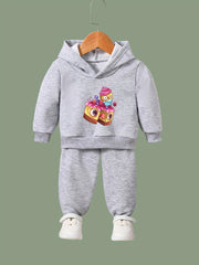 Cartoon Cake Pattern 2pcs Activewear Girls Sports Outfits Running Gift