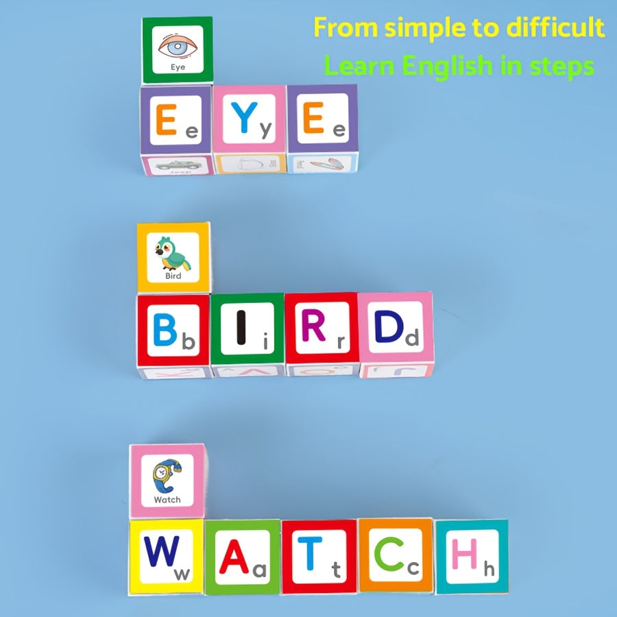 Kids' Letter Building Blocks Game And Intelligence Table Game Toy