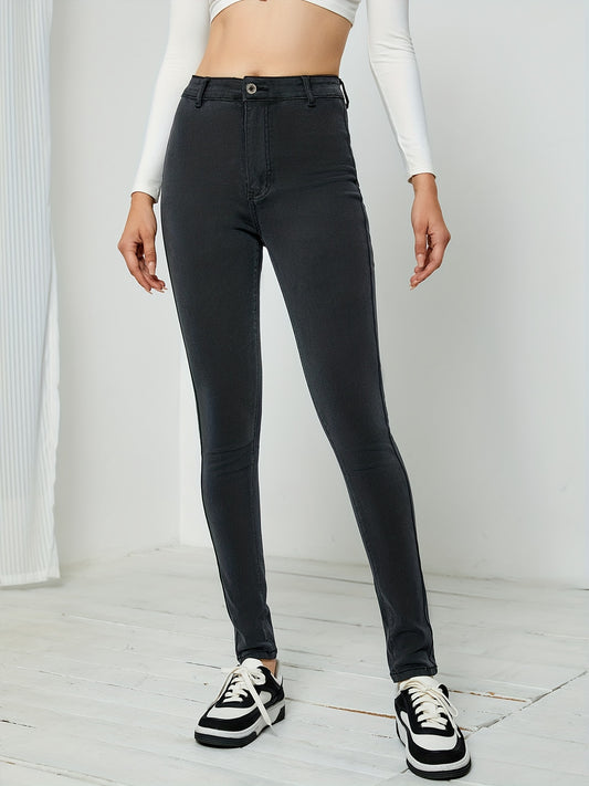 High Stretch Skinny Jeans Slim Fit High Waist Versatile Denim Pants