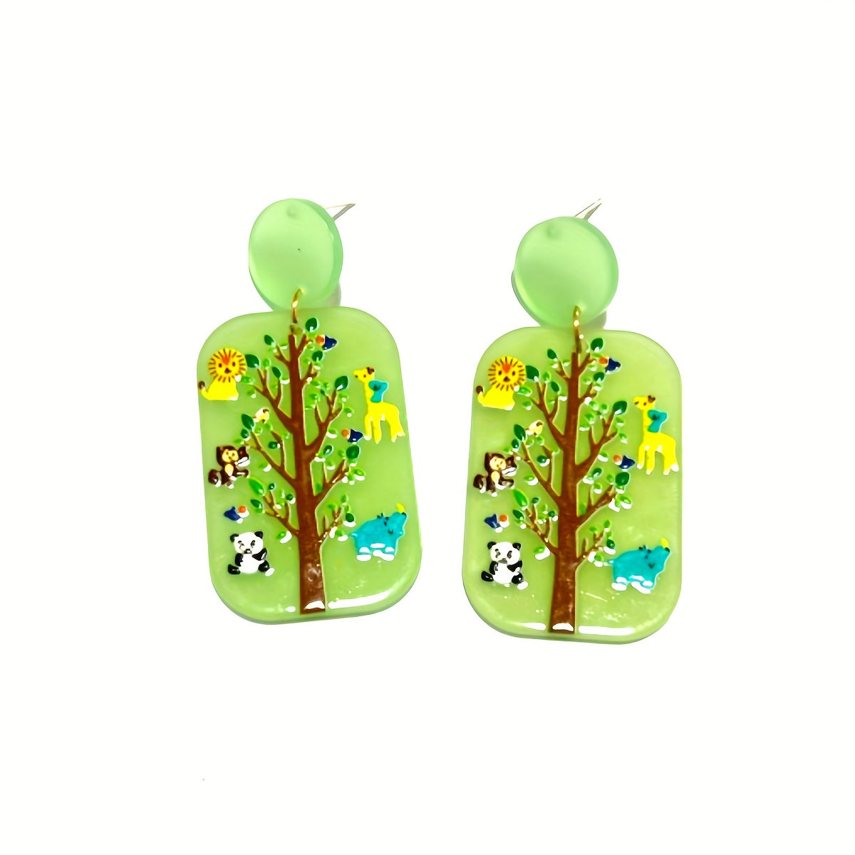 4 Pairs Geometric Stud Earrings Set For Girls