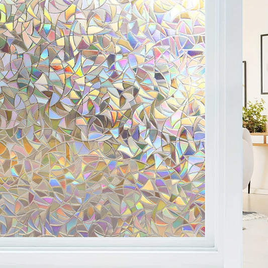 Rainbow Window Film 3D Decorative Vinyl Window Sticker