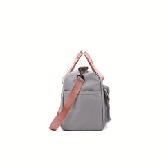Large Capacity Weekend Bag with Side Shoe Pocket and Double Handles