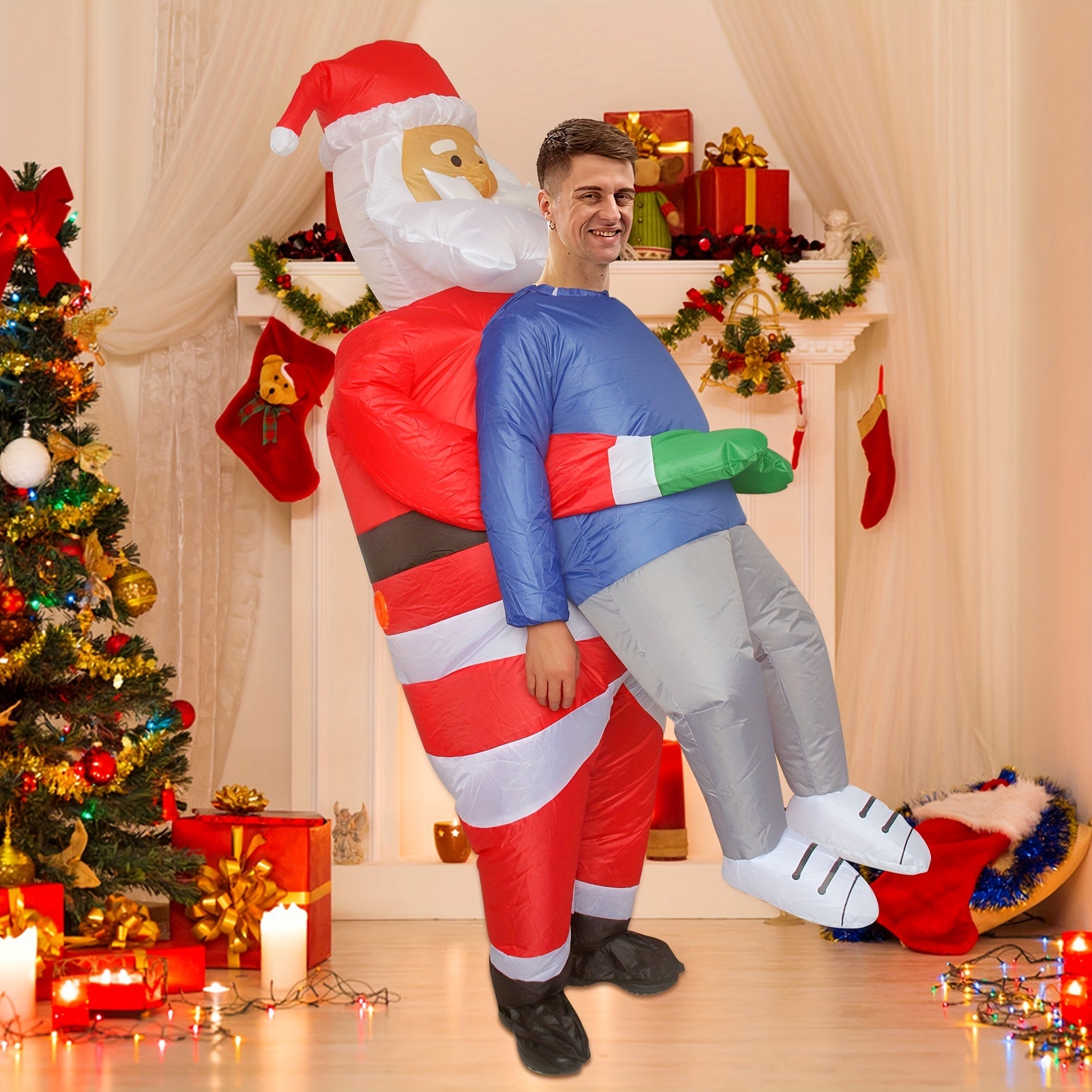 Inflatable Santa Claus Costume for Party Holiday Cosplay