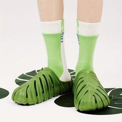Men's Leaf Lightweight Non Slip Open Toe Slides