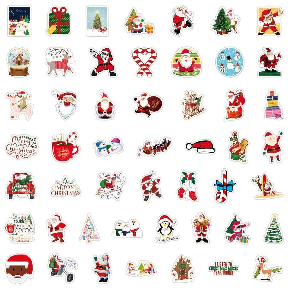 100pcs Waterproof Christmas Stickers for Crafts Windows, Merry Christmas Theme