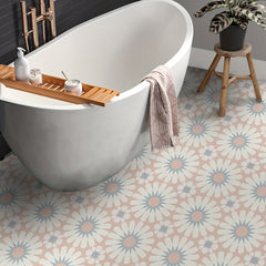 Bohemian Floor Stickers Waterproof Flower Tile Stickers