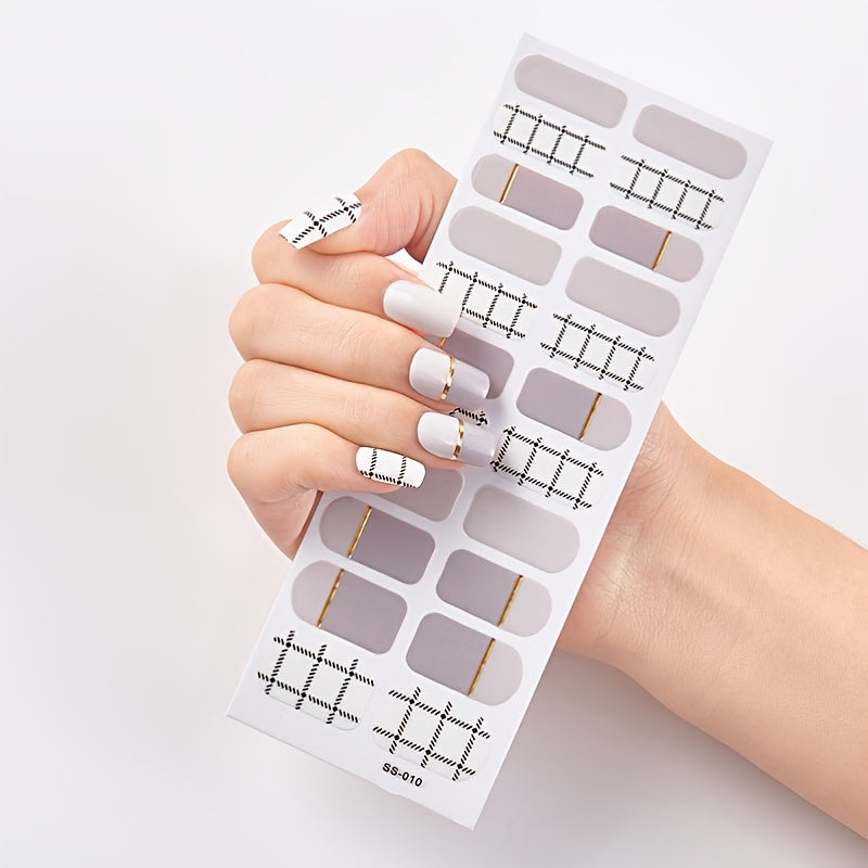 Self Adhesive Nail Stickers Glitter Glossy Waterproof Nail Art Decoration