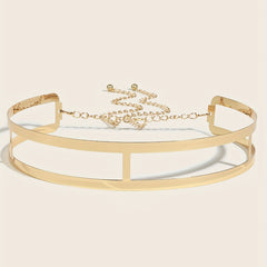 Hollow Out Metal Belt Wide Waistband for Women