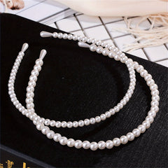2pcs Faux Pearl Headband Hairbands Bridal Hair Hoop Hair Accessories