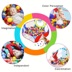 Large Kids Ball Pit Tent with Basketball Hoop & Storage Bag