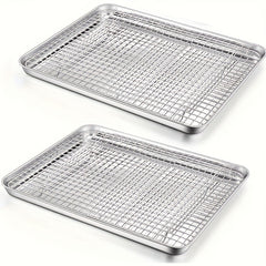 Stainless Steel Baking Pan Set with Cooling Rack