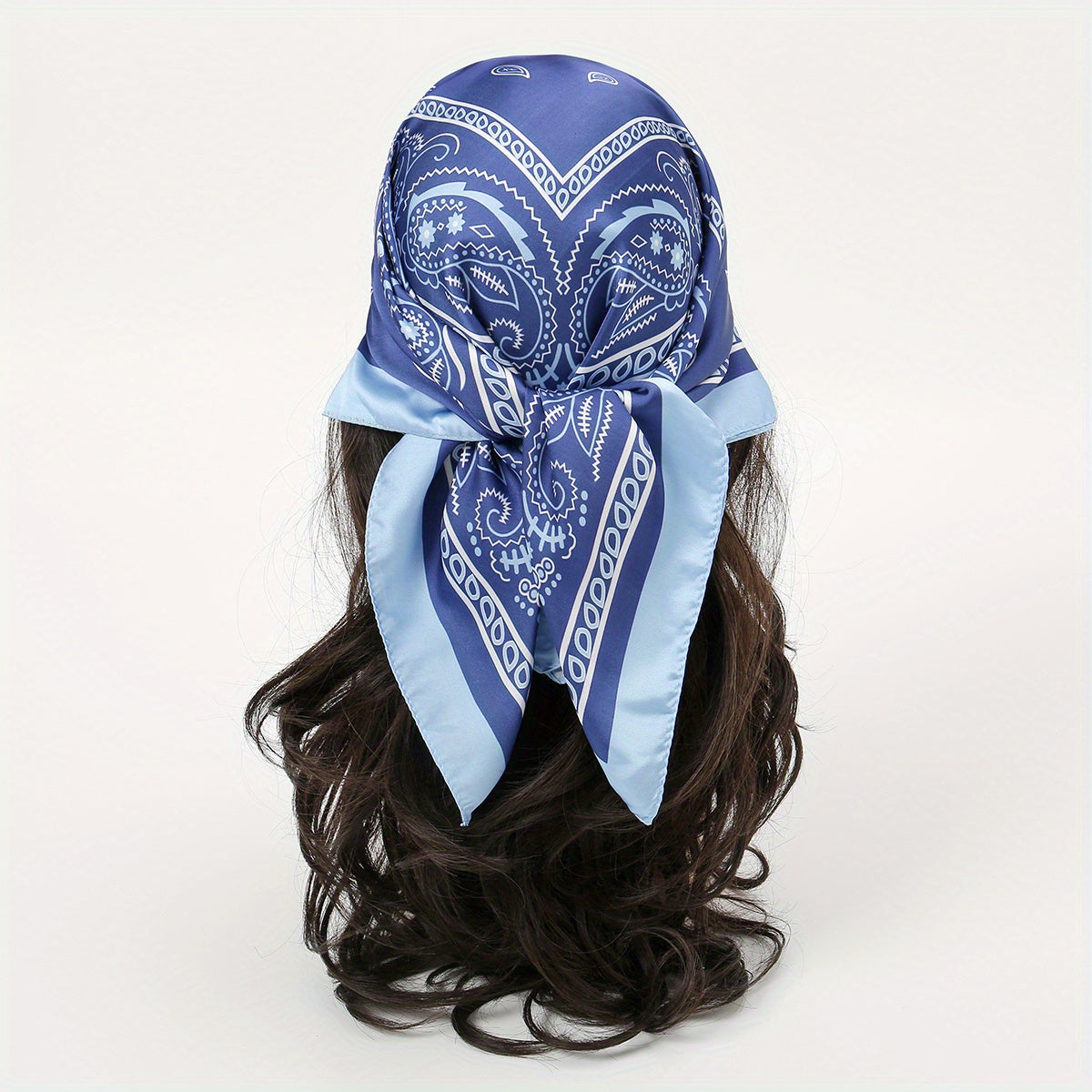 Casual Paisley Print Bandana Classic Satin Square Scarf For Women