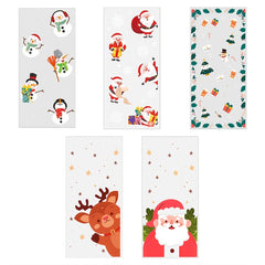 800pcs Christmas Treat Bags Clear Cookie Candy Opp Bags Xmas Gift Bags