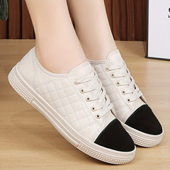 Women's Two Tone Skate Shoes Flat Casual Outdoor Sneakers