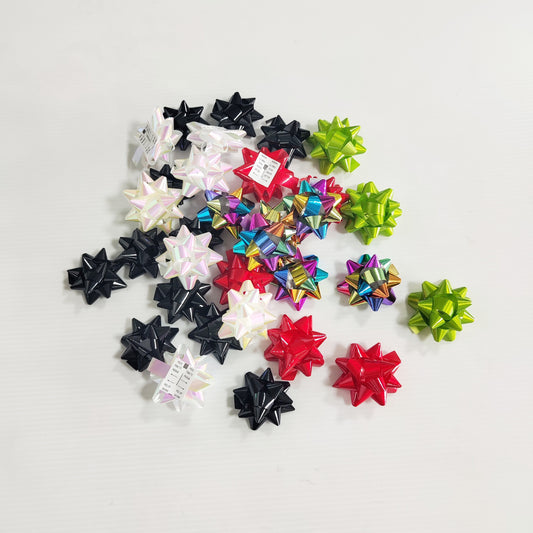 16pcs Star Bow Christmas Gift Basket Decoration Holiday Flower Wrap