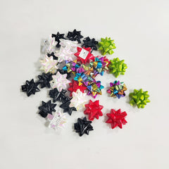 16pcs Star Bow Christmas Gift Basket Decoration Holiday Flower Wrap