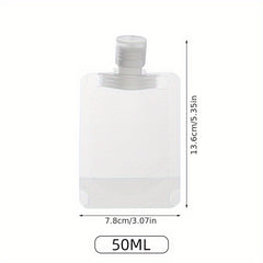 3pcs Travel Lotion Sub Bags Leak Proof Refillable Empty Pouches