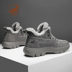 Men's Lace-up Snow Boots Thermal Winter Shoes Windproof Hiking Boots