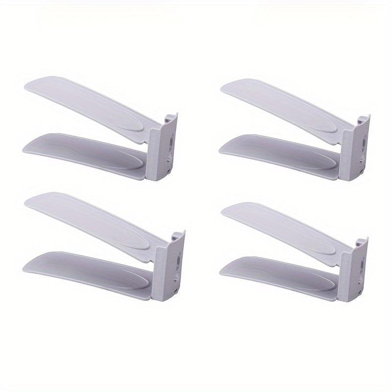 Adjustable Plastic Shoe Slot Storage Organizer - 4pcs set