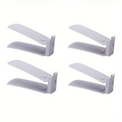 Adjustable Plastic Shoe Slot Storage Organizer - 4pcs set