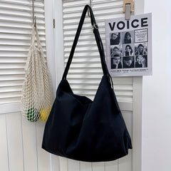 Large Capacity Hobo Shoulder Bag Solid Crossbody Bag