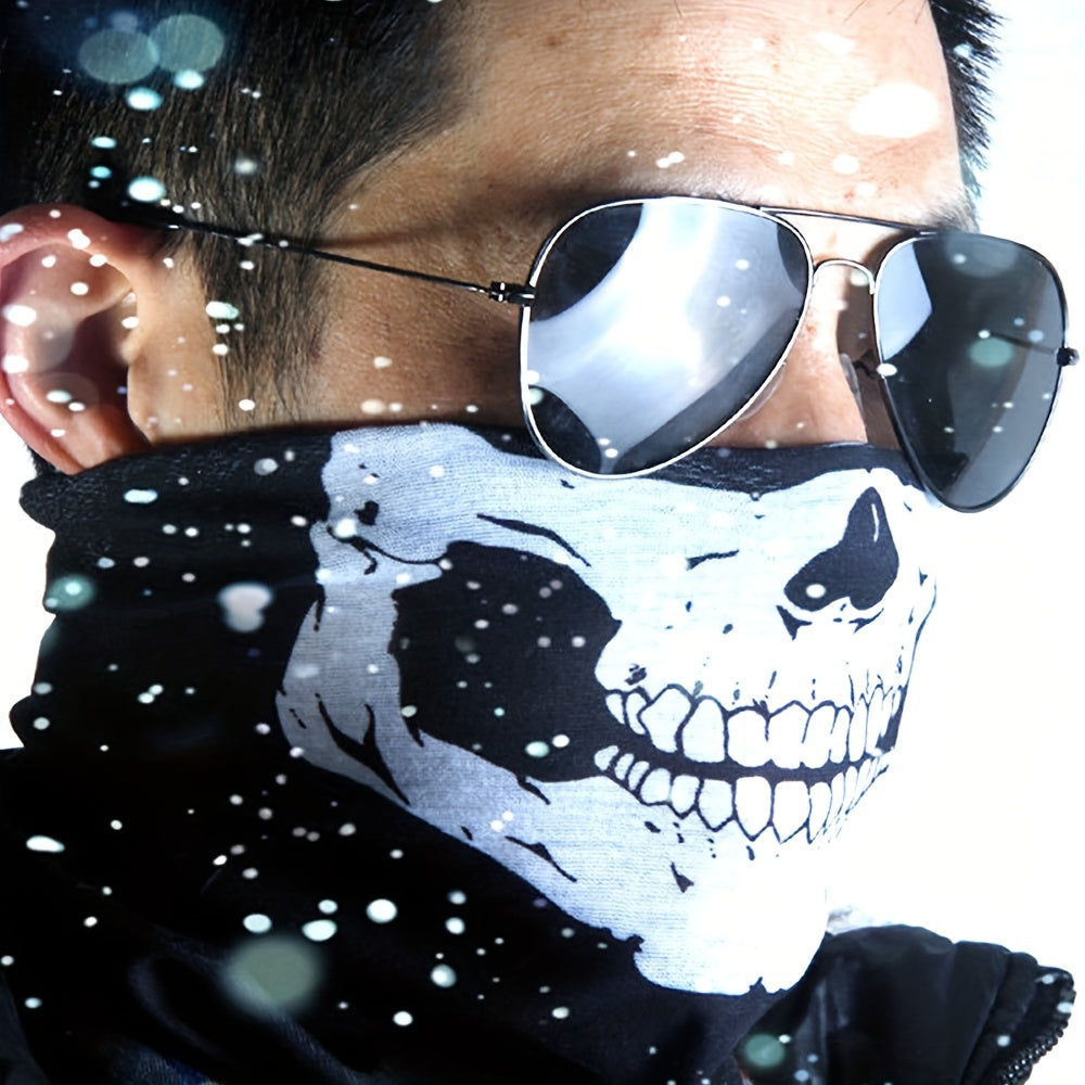 Skull Face Mask Neck Scarf Ghost Skeleton Biker Masks Outdoor Breathable