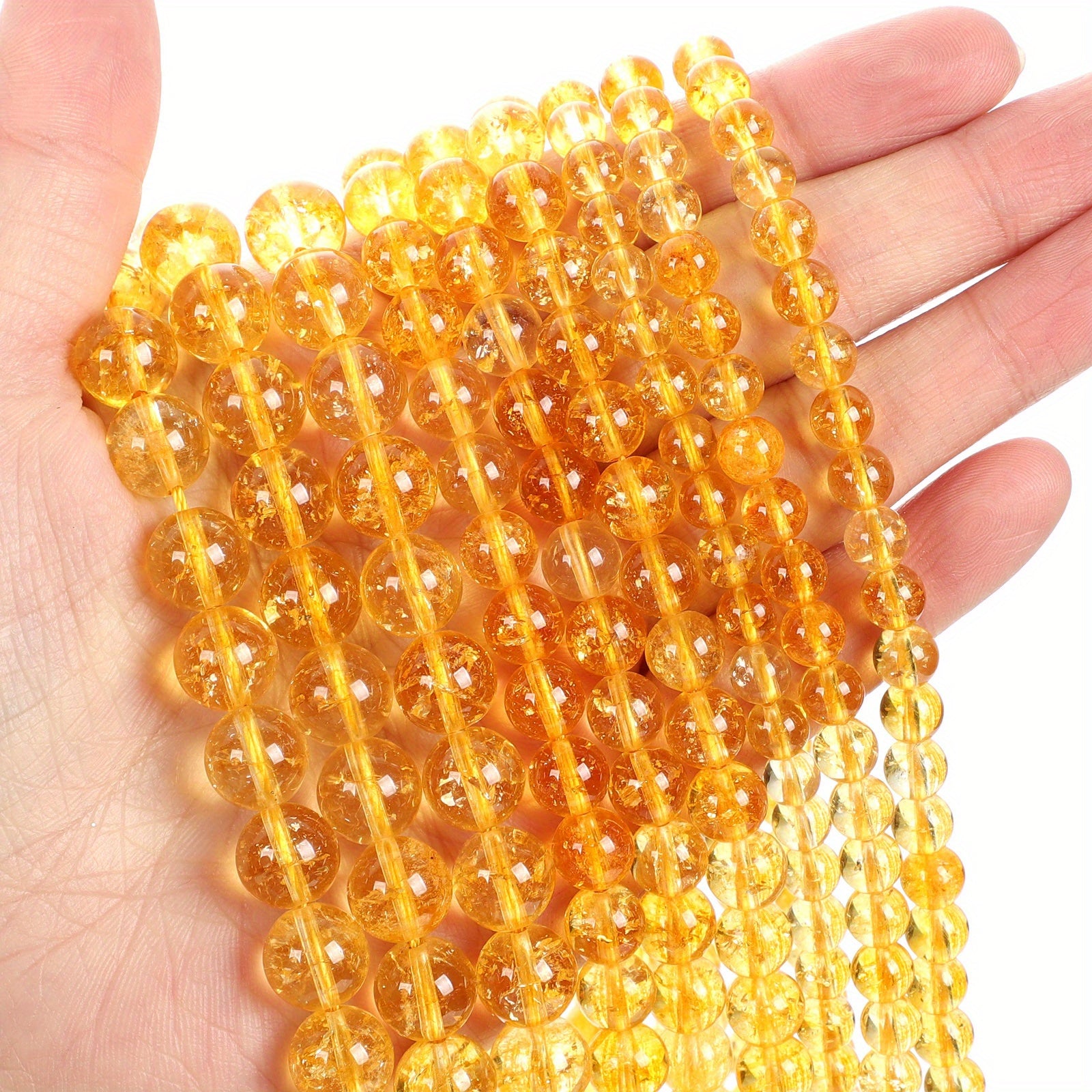 Citrine Natural Stone Beads for Jewelry Making DIY Bracelet Necklace