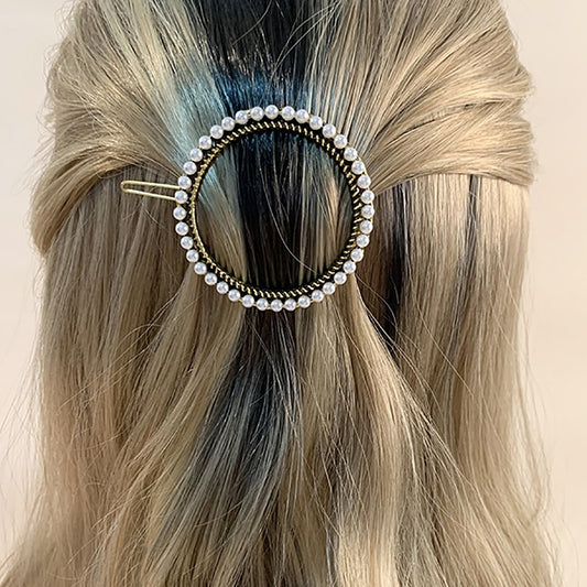 Sparkly Rhinestone Barrettes Princess Costume Pearl Pin Set