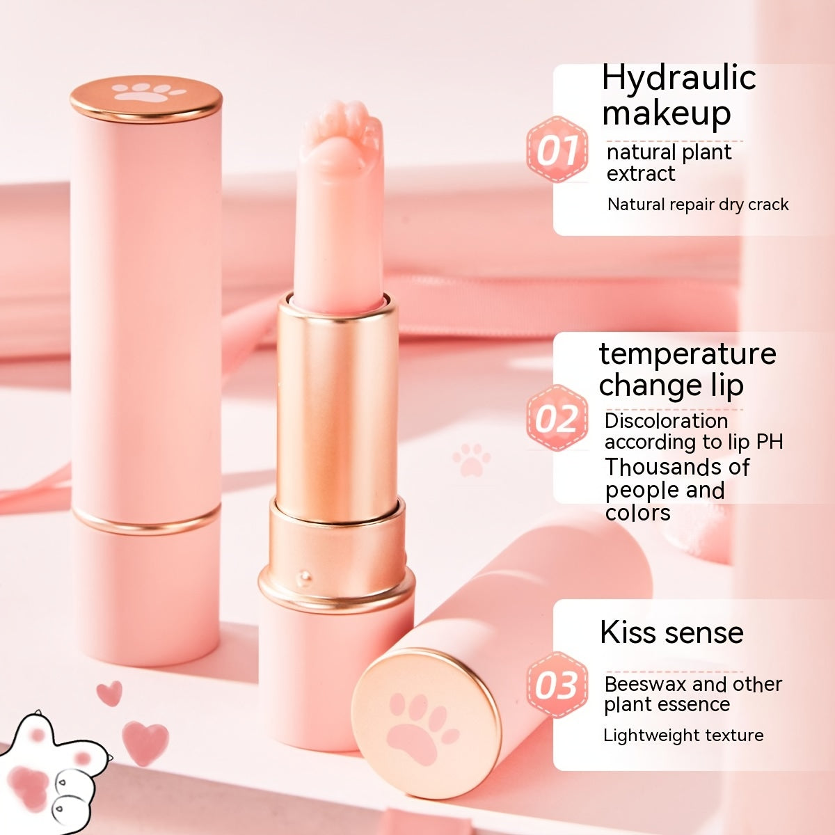 Moisturizing Lip Balm with Cat Claw Design