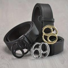 Leather Belt Smooth Buckle Men's Versatile 69 Belt