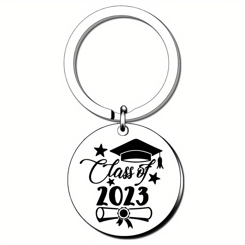 Graduation Keychain Stainless Steel Inspirational Gift