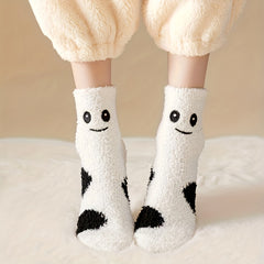 5 Pairs Polka Dot Print Socks Women's Stockings & Hosiery
