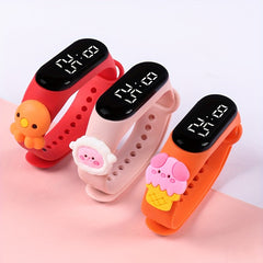 3pcs Doll Kids Bracelet LED Electronic Watch Animal Cartoon