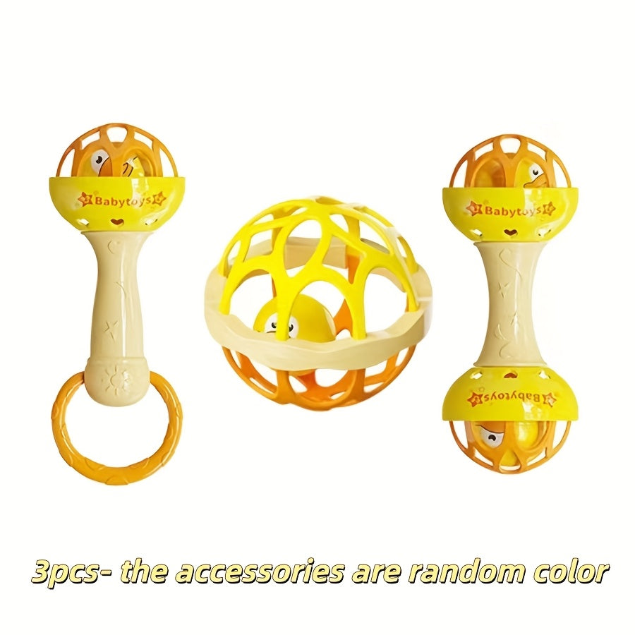Duck Shaker Rattle Toy with Mirror Sensory Balls Sand Mound Playset