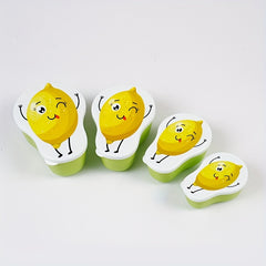 4pcs Fruit Pattern Sandwich Containers Portion Control Lunch Boxes for Snacks