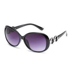 Vintage Oval Thick Frame Sunglasses Women UV400 Sun Glasses