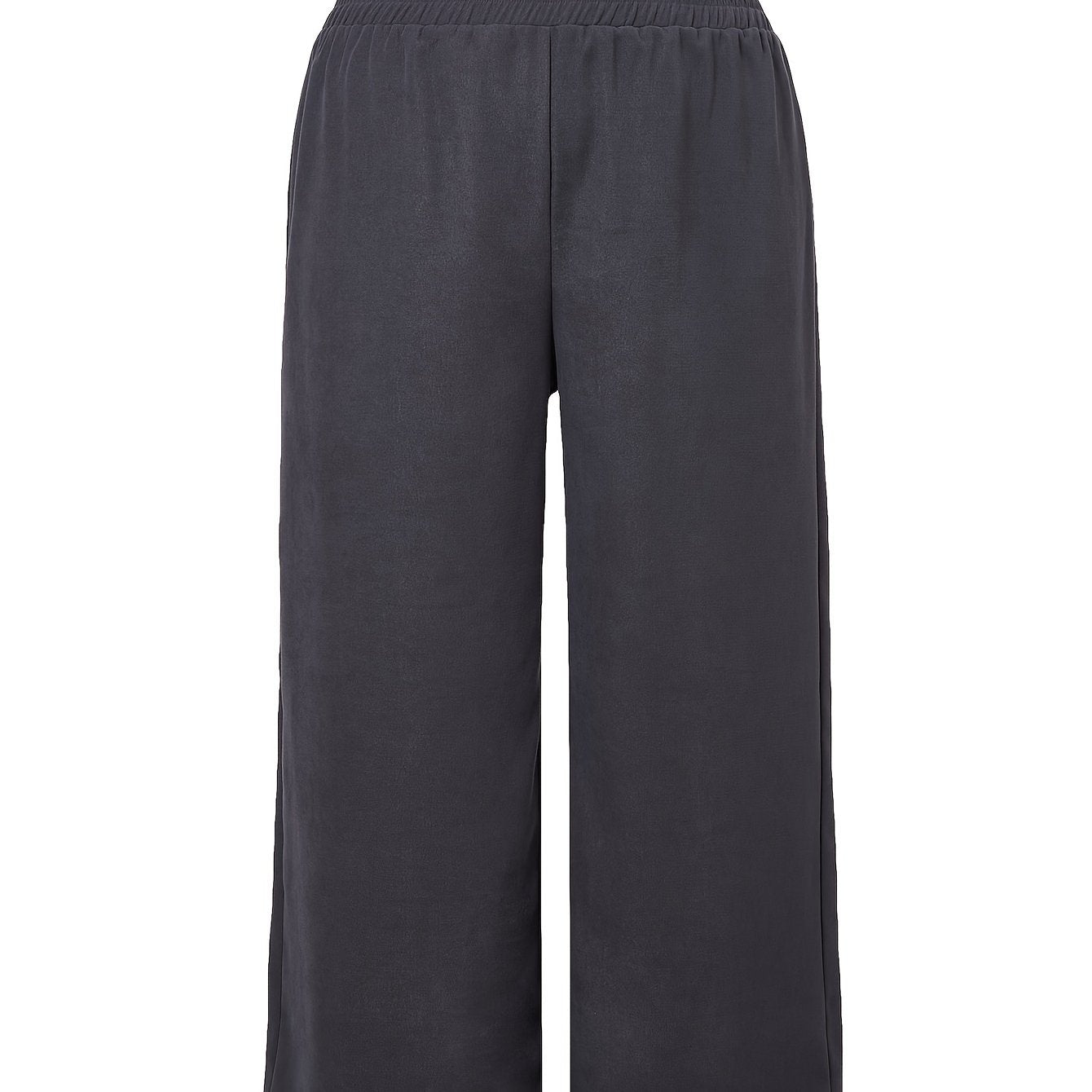  Solid Wide Leg Trousers Elastic High Rise Stretch Pants