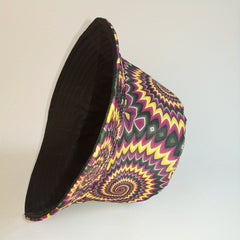 Tie Dye Reversible Bucket Hat Laser Print Unisex Basin Hat