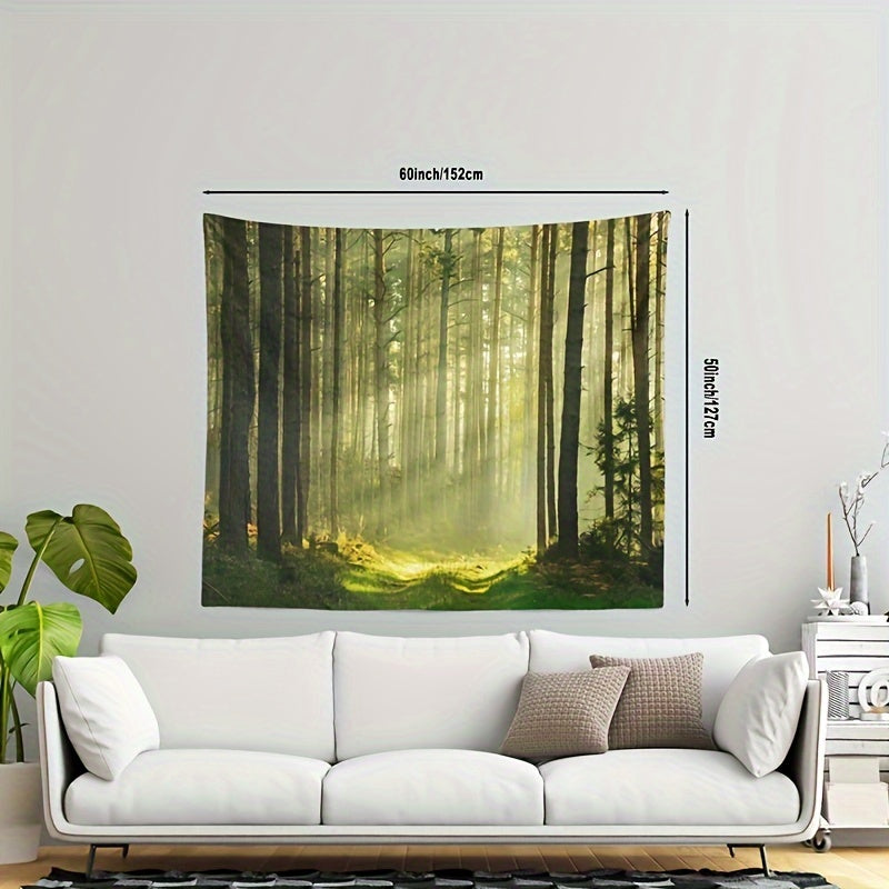 Pastoral Style Forest Pattern Blanket Warm Lightweight Throw Blanket