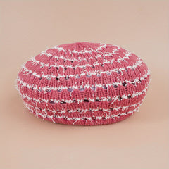 Striped Hollow Beret Hat Summer Breathable All-match Painter Hat