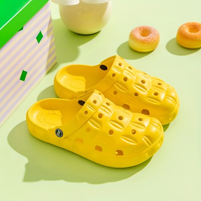 Women's Solid Platform Clogs Slip On Round Toe Non slip Soft Sole Slides