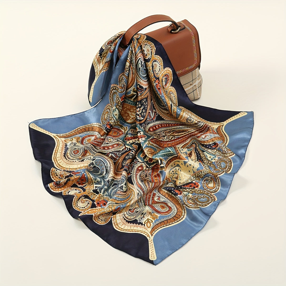 Paisley Print Bandana Classic Boho Square Scarf Neckerchief Hair Accessories