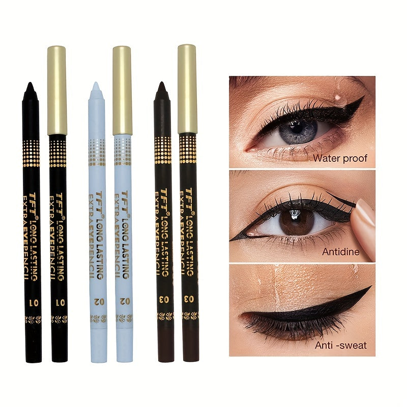 Coffee Eyeliner Pen Waterproof Smudge Proof Long-Lasting