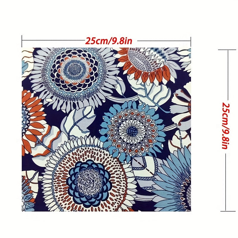 8pcs Cotton Patchwork Fabric Multicolor Floral Printed DIY Handcraft Material