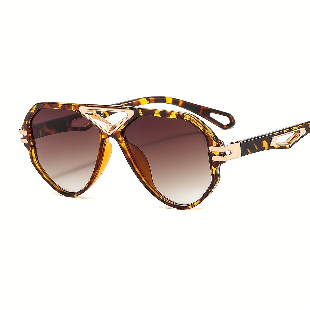 Top Bar Aviator Sunglasses UV400 Hollow Temple Glasses Retro Casual Eyewear