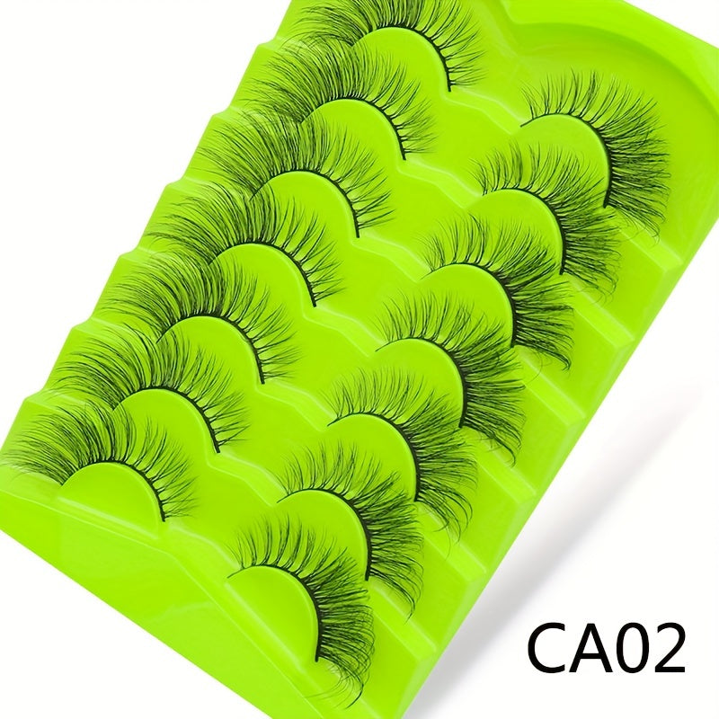 Wispy False Eyelashes Natural Look Faux Mink Fluffy Cat Eye Lashes 3D 15mm